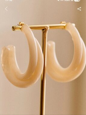 Sézane Yoli Hoop Earrings - Sandstone